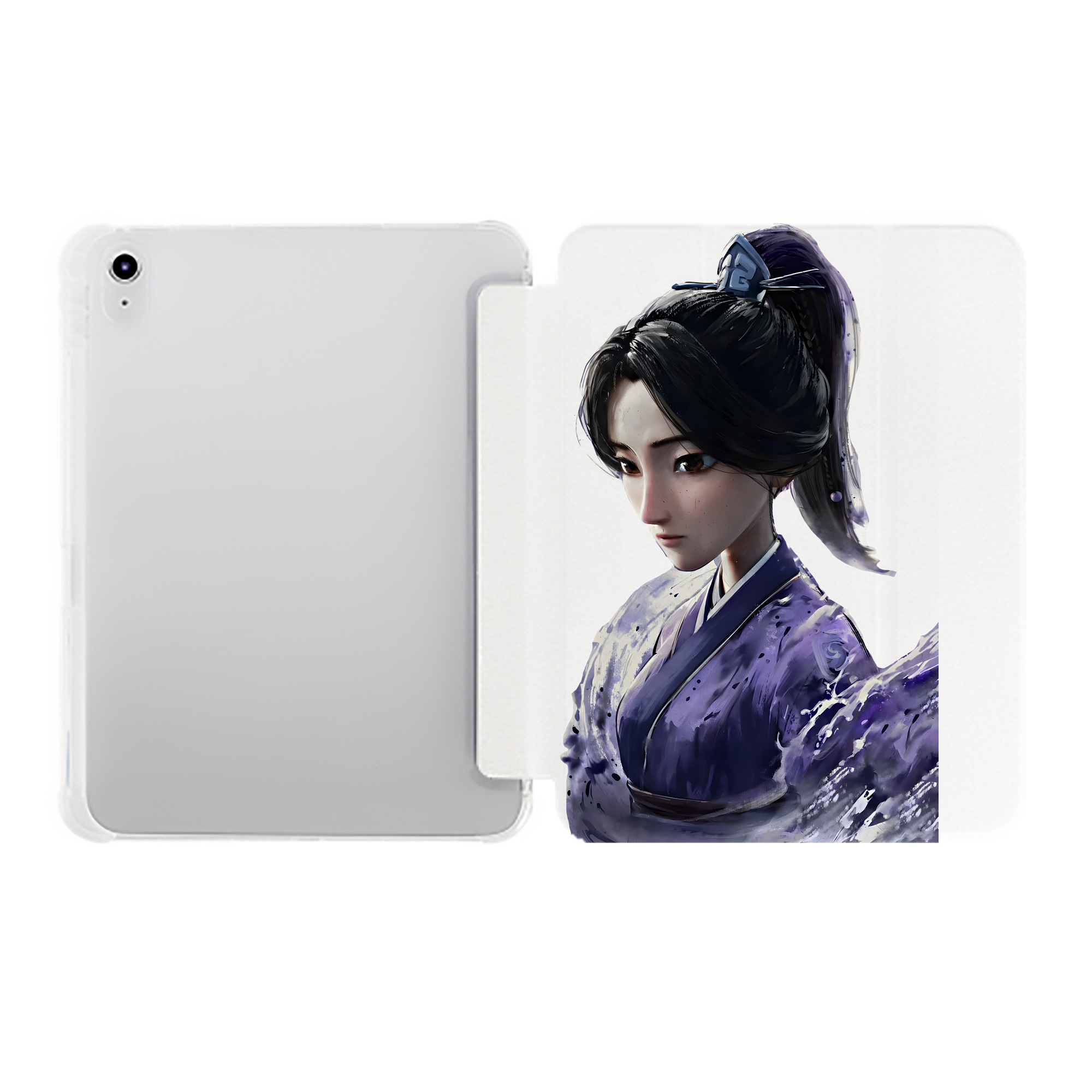 （画像用） Ne Zha 2 ナタ 魔童の大暴れ IPad ケース ペン収納付き 三つ折りスタンド PUレザー×シリコン 対応機種9.5/10.5/10.9インチ